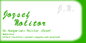 jozsef molitor business card