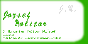 jozsef molitor business card